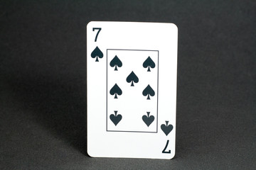Deck card in black background