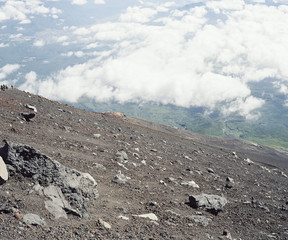 富士山頂からの眺め