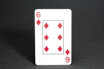 Deck card in black background