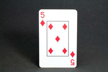 Deck card in black background