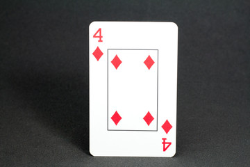Deck card in black background