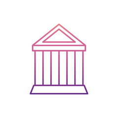 bank icon in nolan style. One of Web collection icon can be used for UI, UX