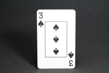 Deck card in black background
