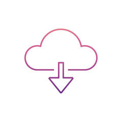 download sign icon in nolan style. One of Web collection icon can be used for UI, UX