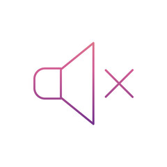 sound off icon in nolan style. One of Web collection icon can be used for UI, UX
