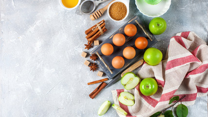 Ingredients for apple pie