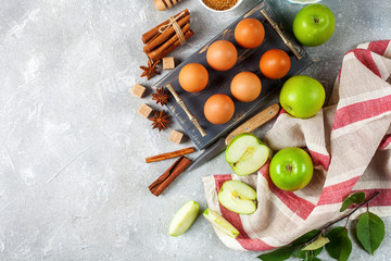 Ingredients for apple pie