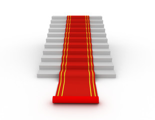Red carpet on the success ladder
