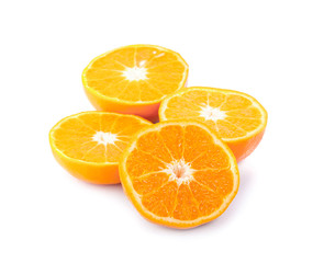 fresh orange isolated on white background