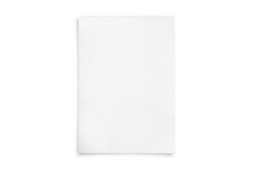 White paper cover isolated on white background. - obrazy, fototapety, plakaty