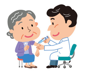 予防接種　高齢者　女性　