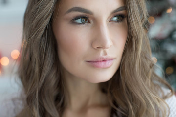 Naklejka premium Woman at Christmas 