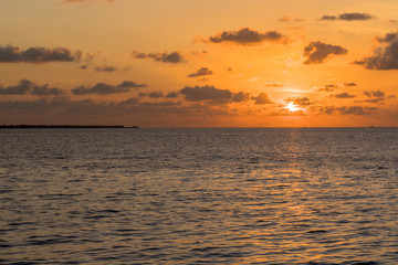 インド洋の美しい日の出