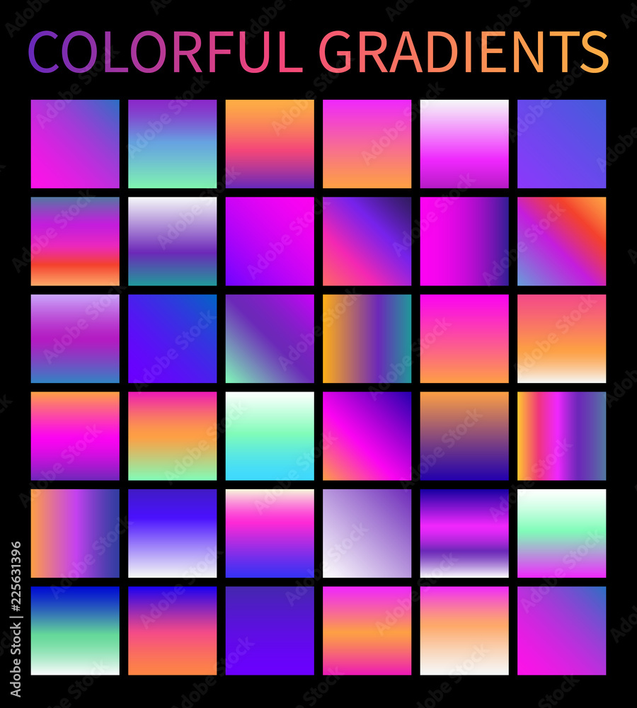 Poster colorful gradients vector. screen gradient covers with modern abstract background