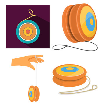 Yoyo Toy: Una Ilustración De Dibujos Animados De Un Yoyo De Juguete Para  Niños. Ilustraciones svg, vectoriales, clip art vectorizado libre de  derechos. Image 138246538