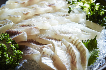 Sashimi, fresh raw fish 