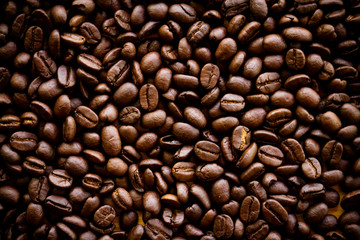 Roasted coffee beans background