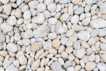 White pebbles stone texture and background 