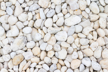 White pebbles stone texture and background 