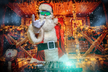 dj playing at christmas © Andrey Kiselev