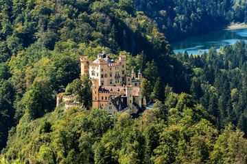 Fototapeta na wymiar Hohenschwangau Castle - Schloss Hohenschwangau - Schwangau Bavaria Germany