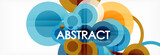 Abstract colorful geometric composition - multicolored circle background