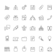 Line Business, Office and Finance Icons 2 - Vector Icon Set