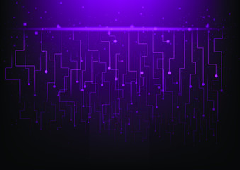 Abstract blue technology background with circuit board system , Vector illustration