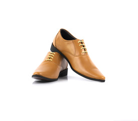 Men’s dress shoes isolated on white background.