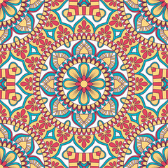 Hand drawn ornamental seamless pattern