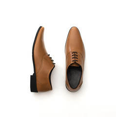 Men’s dress shoes isolated on white background.
