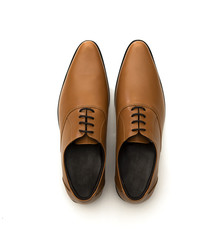 Men’s dress shoes isolated on white background.