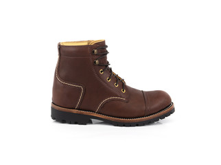 Men’s boots isolated on white background.