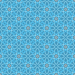 Blue Geometrical linear background. Abstract Seamless pattern.