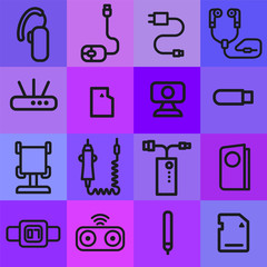 accessories icons for mobile phone