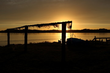 Fototapeta na wymiar Sonnenuntergang in Maasholm