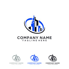 Fototapeta na wymiar Tower building logo design