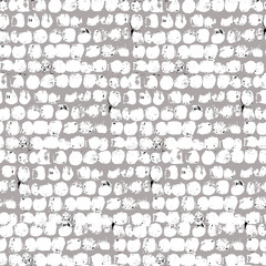 Aged trendy seamless pattern. Gouache circles on tinted paper. Vector illustration.