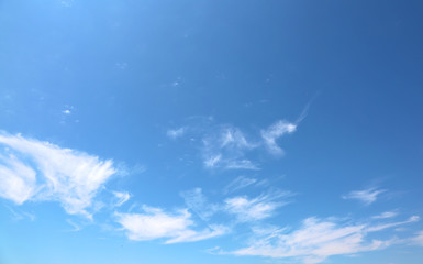white clouds and blue clear sky to use to background
