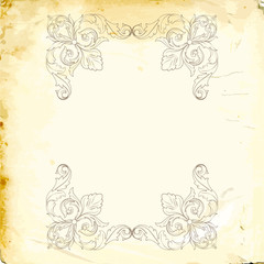6075284 Vector baroque of vintage elements for design.