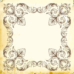 6075267 Vector baroque of vintage elements for design.