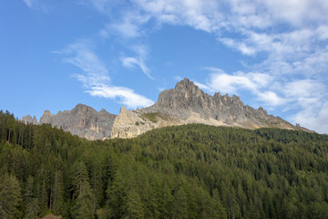 The Latemar, a famous mountain in the Dolomites, South Tyrol, Trentino, Italy