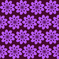 Floral ultraviolet pattern for design of fabric, wallpaper, wrapping paper, textile design