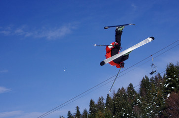 Fototapeta na wymiar ski freestyle - jump