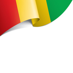 guinea flag, vector illustration on a white background