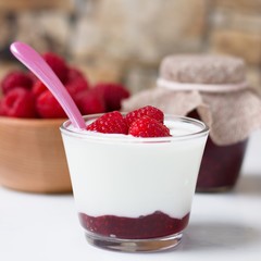 Raspberry yogurt