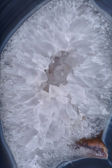 Polished Large Natural Agate slab from Brazil like art background. Agate Geode Slice. Crystal Display Piece. Decor. Healing Crystal.