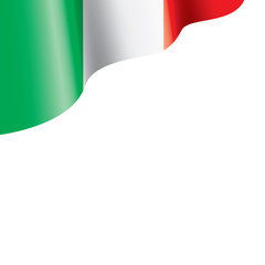 Italy flag, vector illustration on a white background.