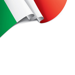 Italy flag, vector illustration on a white background.