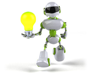 Naklejka premium Green robot - 3D Illustration